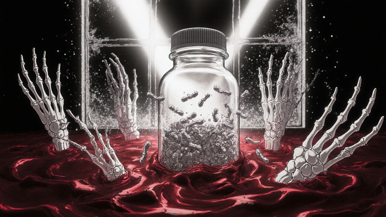 Péptides de collagène nageant dans le sang, réparant les tissus cutanés tandis que les rayons UV tentent de les détruire.