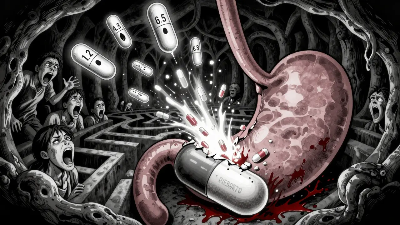 Estomac labyrinthique en train de libérer une overdose de médicaments sous l'effet de l'alcool.