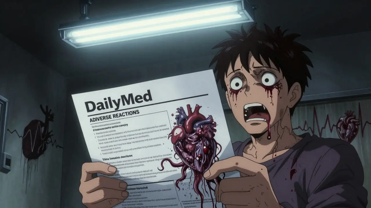 Comment naviguer sur DailyMed pour trouver les notices de médicaments et les effets secondaires à jour