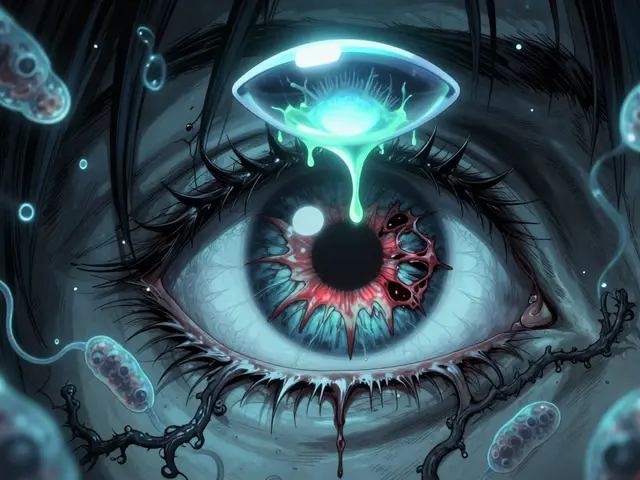 Ulcères cornéens : risques des lentilles de contact et soins urgents